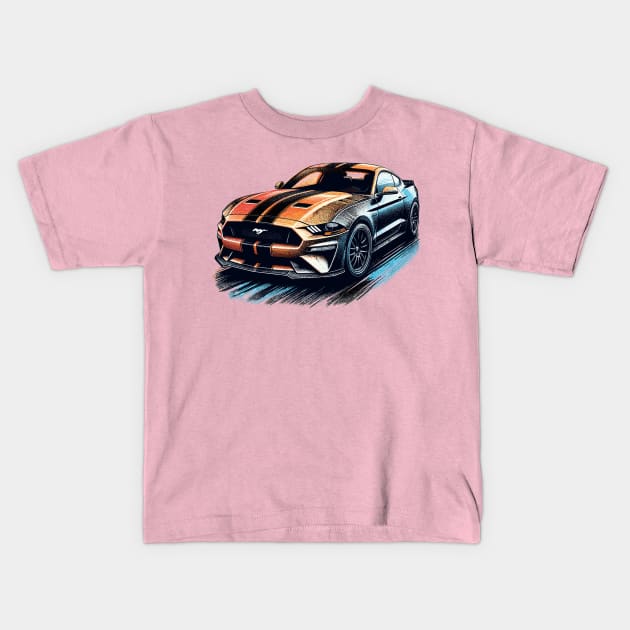 Ford Mustang Kids T-Shirt by Vehicles-Art
